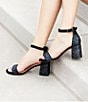 Color:Black - Image 6 - Block-Party Suede Ankle Strap Family Matching Sandals