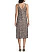GB Bow Detail Mesh Tie Back Leopard Midi Dress, Color:Leopard - Image 2