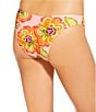 GB Bright Bloom Scrunchie Textured Extra High Leg Scoop Hipster Swim Bottom, Color:Multi - Image 2