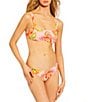GB Bright Bloom Scrunchie Textured Extra High Leg Scoop Hipster Swim Bottom, Color:Multi - Image 3