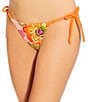 GB Bright Bloom Scrunchie Textured Side Tie Swim Bottom, Color:Multi - Image 1