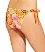 GB Bright Bloom Scrunchie Textured Side Tie Swim Bottom, Color:Multi - Image 2