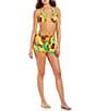 Color:Yellow - Image 3 - Bright Bloom Short Swimsuit Cover Up