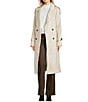 GB Brushed Notch Lapel Belted Trench Coat - Image 1