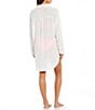 Color:White - Image 2 - Button Front Long Sleeve Shirt Dress Cover-Up