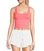 GB Chevron Ribbed Knit Cropped Tank Top - Image 5