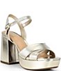 GB Class Act Leather Cross Strap Platform Sandals - Image 1