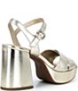 GB Class Act Leather Cross Strap Platform Sandals - Image 2