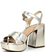 GB Class Act Leather Cross Strap Platform Sandals - Image 4