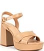 GB Class-Act Leather Platform Cross Strap Sandals - Image 1