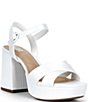 GB Class Act Satin Cross Strap Platform Sandals - Image 1