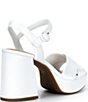 GB Class Act Satin Cross Strap Platform Sandals - Image 2