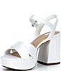 GB Class Act Satin Cross Strap Platform Sandals - Image 4