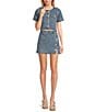 GB Coordinating Denim Mini Skirt - Image 3