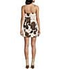 GB Cow Print A-Line Mini Dress, Color:Ivory Brown - Image 2