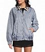 GB Cow Trim Zip Front Denim Jacket - Image 4