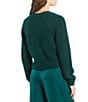 Color:Forest - Image 2 - Cropped Cardigan Sweater