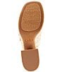 Color:Natural - Image 6 - Deja-Vu Raffia Rhinestone Buckle Platform Sandals