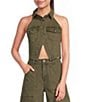 GB Denim Halter Coordinating Vest - Image 1