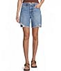 GB Distressed Denim Bermuda Shorts - Image 5