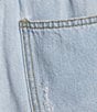 Color:Bleach Wash - Image 4 - Drapey High Waist Denim Shorts