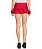 GB Drop Waist Ruffle Hem Mini Skirt, Color:Scarlet - Image 2
