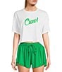 Color:White - Image 1 - Embroidered Boxy T-Shirt