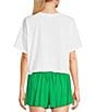 Color:White - Image 2 - Embroidered Boxy T-Shirt