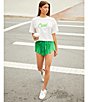 Color:White - Image 5 - Embroidered Boxy T-Shirt
