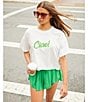 Color:White - Image 6 - Embroidered Boxy T-Shirt
