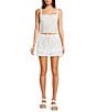 GB Embroidered Eyelet Denim Mini Skirt - Image 3