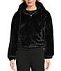 GB Faux Fur Zip Front Hooded Jacket - Image 3