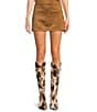 GB Faux Suede Coordinating Mini Skirt - Image 1