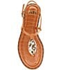 GB First-Light Croc-Embossed T-Strap Flat Sandals - Image 5