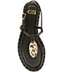 GB First-Light Leather Studded T-Strap Flat Sandals - Image 5