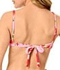 GB Floraflage Pink Scrunchie Textured Wide Strap Bandeau Swim Top - Image 2