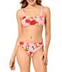 GB Floraflage Pink Scrunchie Textured Wide Strap Bandeau Swim Top - Image 3