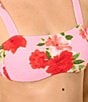 GB Floraflage Pink Scrunchie Textured Wide Strap Bandeau Swim Top - Image 6