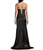 Color:Black - Image 3 - Floral Beaded Corset Long Dress