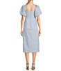 GB Floral Eyelet Midi Dress, Color:Sky Blue - Image 2