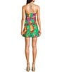 GB Floral Linen Halter Dress, Color:Green Combo - Image 2