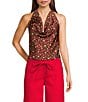 GB Floral Print Tie Back Halter Top - Image 1