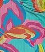 Color:Aqua Multi - Image 3 - Floral Printed Chiffon Mini Dress