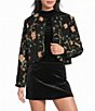 GB Floral Round Neck Cropped Jacket - Image 1