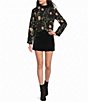 GB Floral Round Neck Cropped Jacket - Image 3