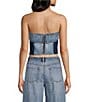 GB Fold Over Denim Tube Top - Image 2