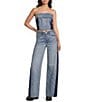 GB Fold Over Denim Tube Top - Image 3
