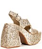Color:Gold - Image 2 - Friday-Nite Glitter Platform Dress Sandals