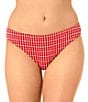 GB Gingham Seersucker Puff Classic Hipster Swim Bottom - Image 1