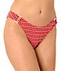 GB Gingham Seersucker Puff Rectangle Ring High Leg Hipster Swim Bottom - Image 3